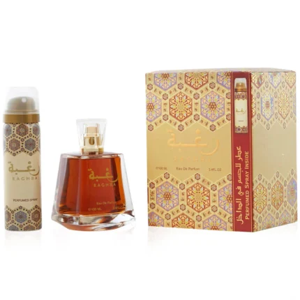 מארז לאטפה רגבה Lattafa Raghba Gift Set (EDP 100ML+Perfumed Spray 50Ml)