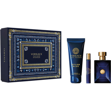 Versace Dylan Blue Set (EDT 100ml + EDT 10ml + SG 150Ml) For Men